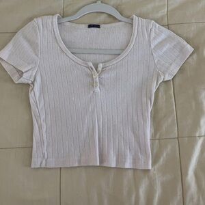 White Button-Up Women's Top